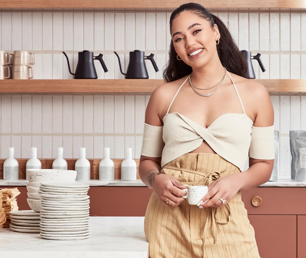 Woman in coffee shop