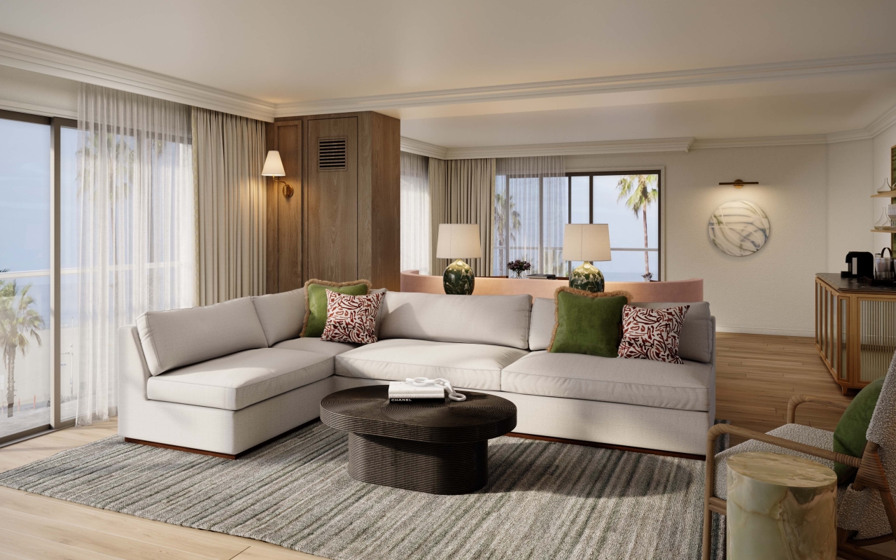 a guest suite at the Regent Santa Monica