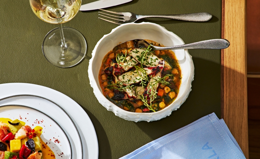 Charcoal-grilled octopus