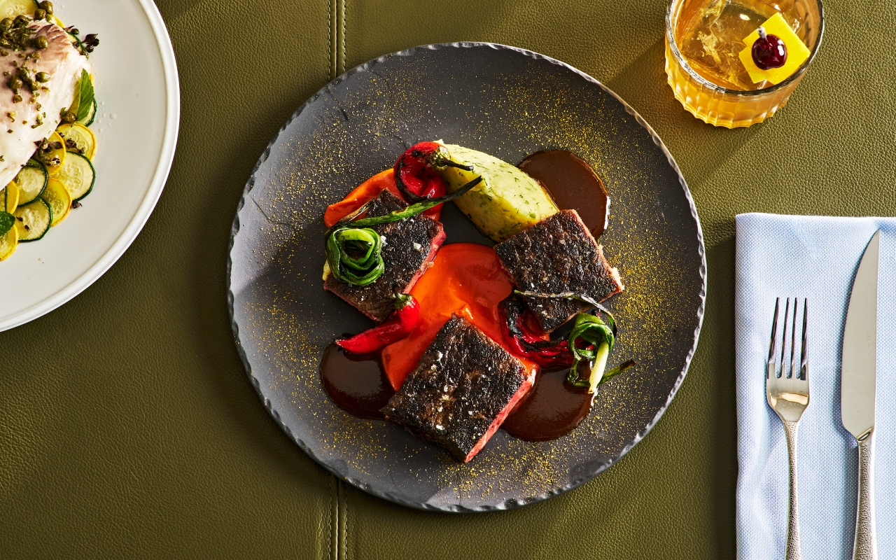 Haiwaj-spiced NY strip steak