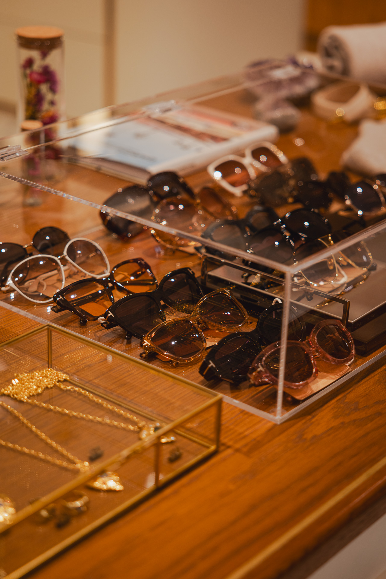 A collection of Tom Ford sunglasses