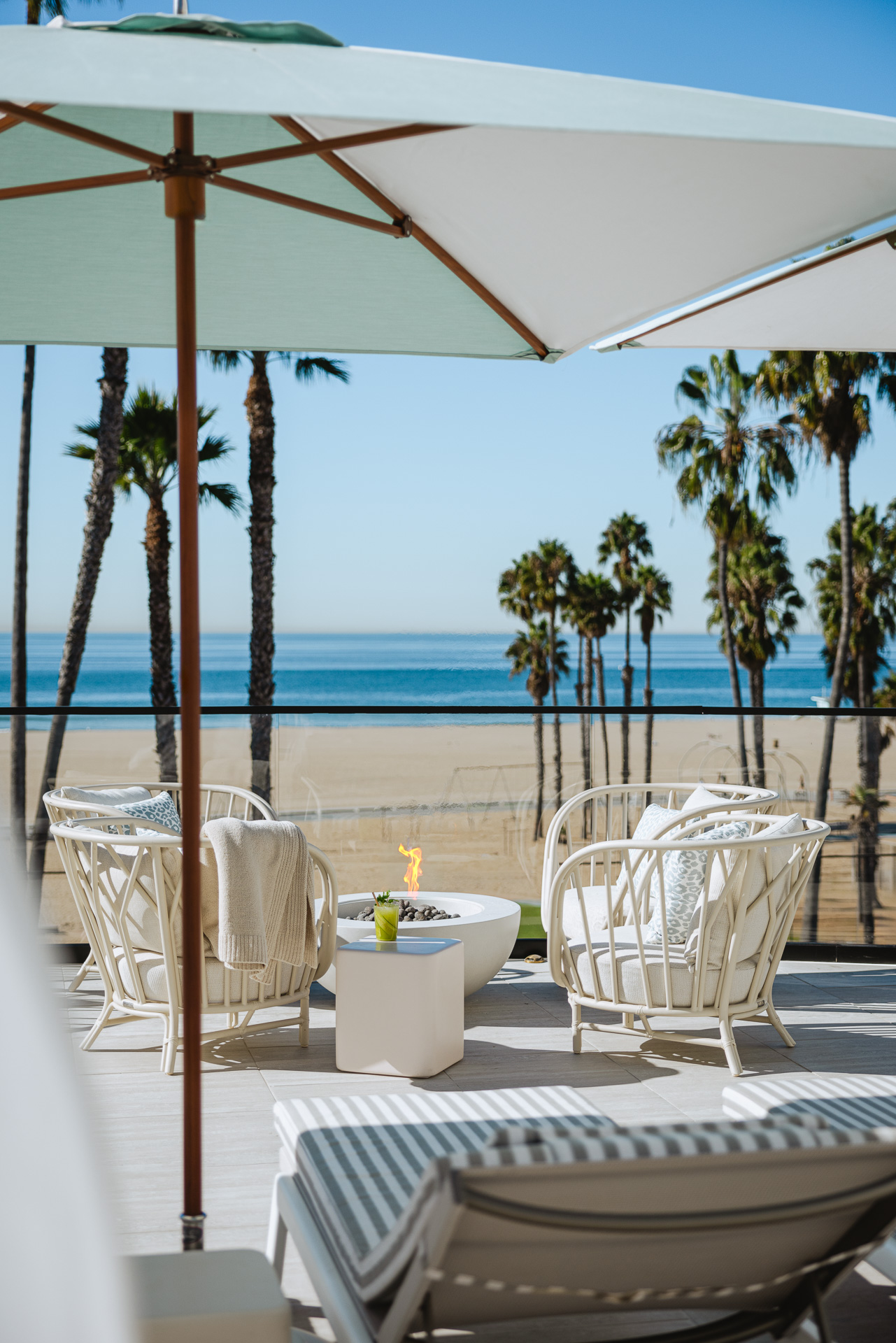 Ocean views and lounge chairs
