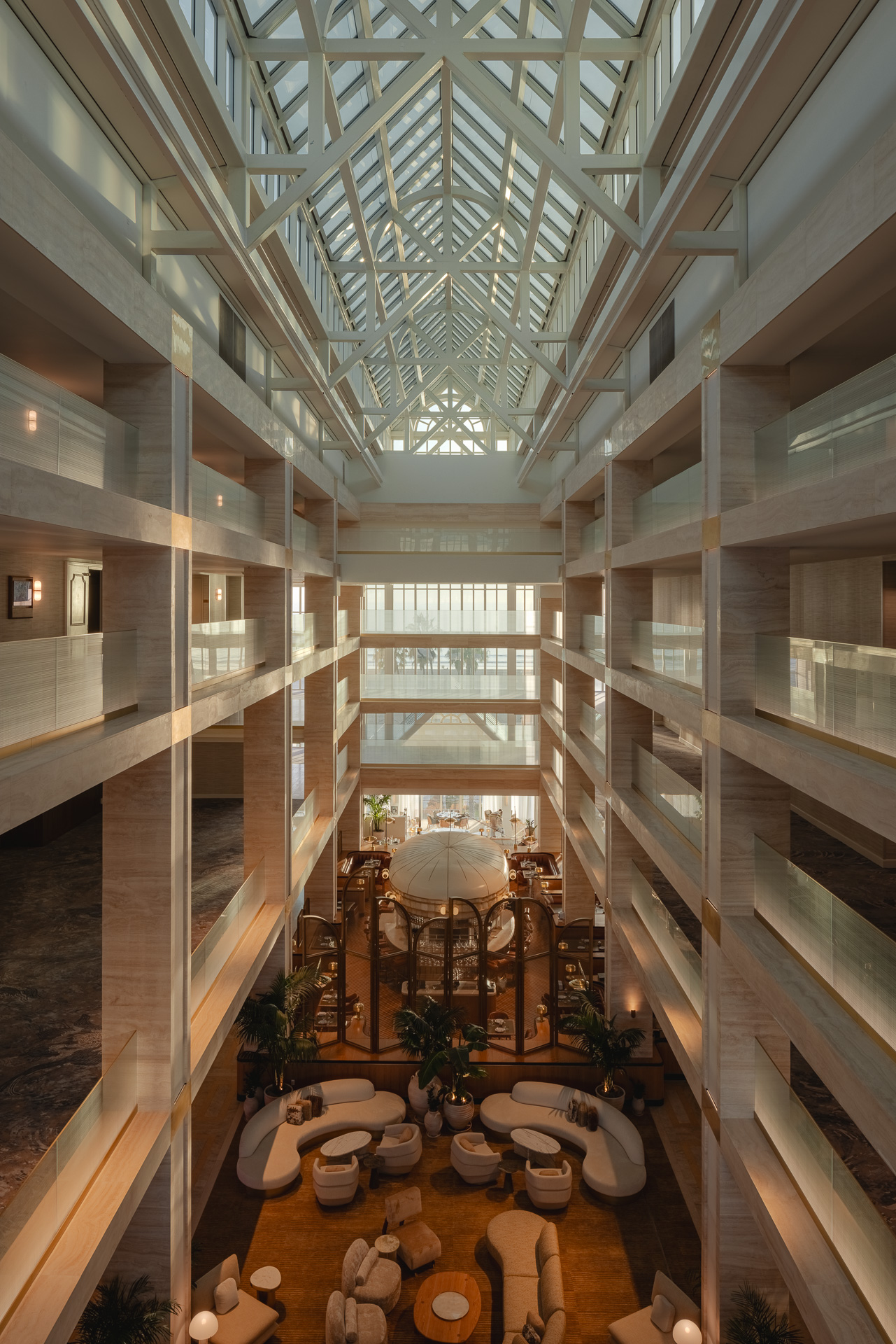 Aerial view of Regent Santa Monica Beach Lobby